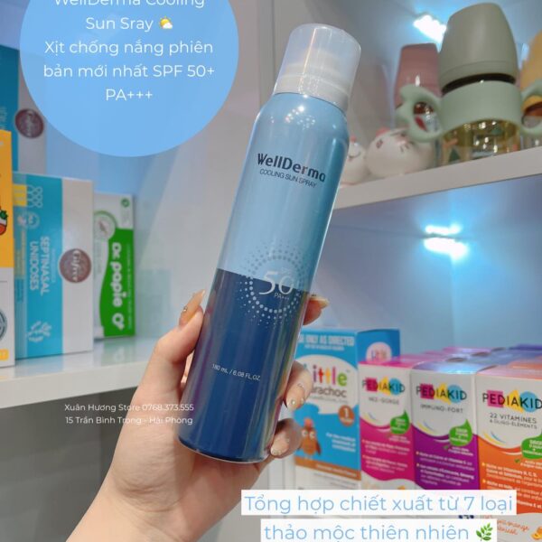 Xịt chống nắng cho da Wellderma Cooling Sun SPRay