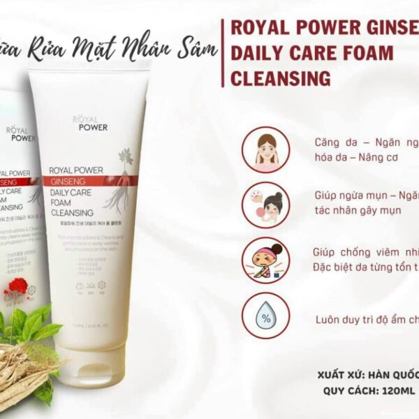 Sữa rửa mặt hồng sâm hoàng gia ROYAL POWER GINSENG